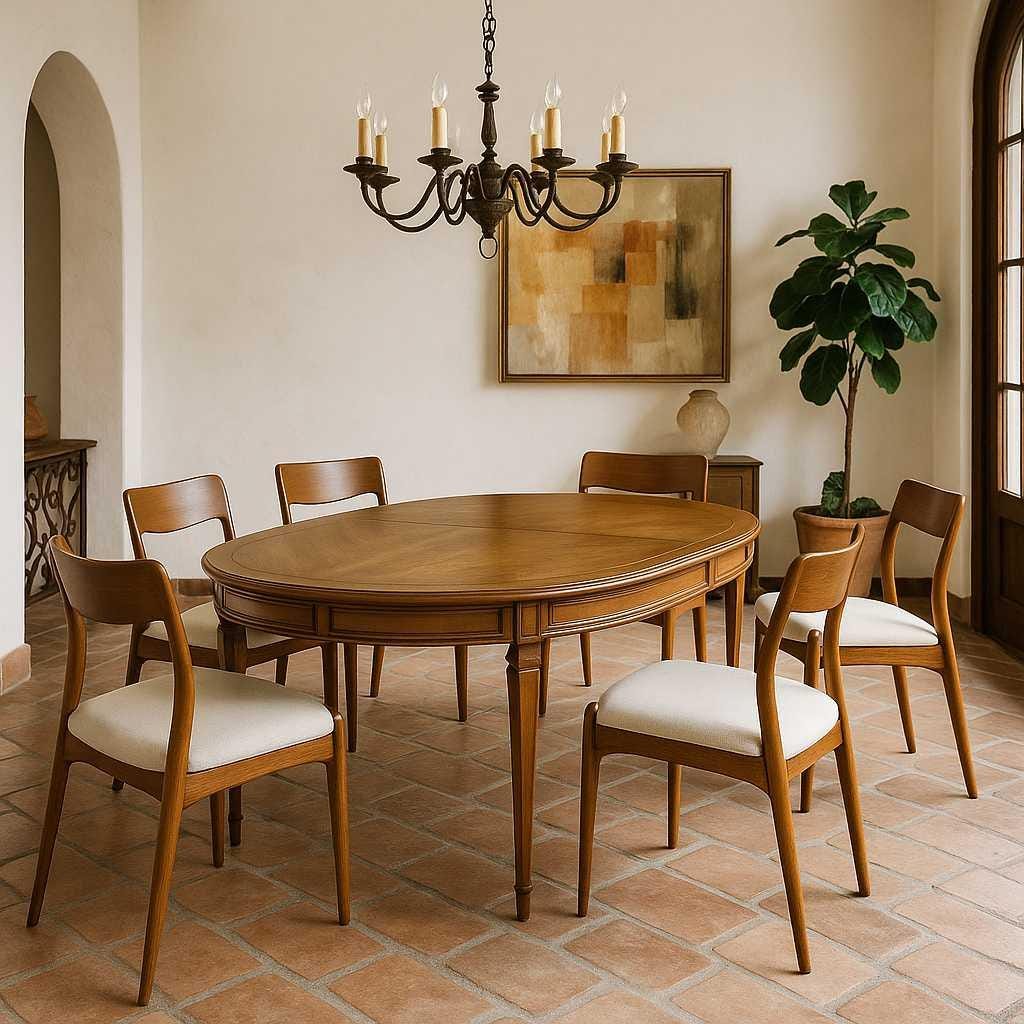 Mid Century Drexel Esperanto Walnut Dining Table With Extension