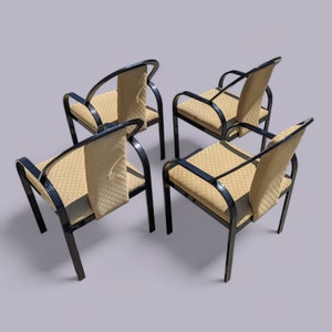 Unique Dining Chairs, Postmodern, Fabric, 80s, Metal Frames, Unique, Kitchen, Italian, Vintage, Mid Century image 8