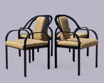 Unique Dining Chairs, Postmodern, Fabric, 80s, Metal Frames, Unique, Kitchen, Italian, Vintage, Mid Century