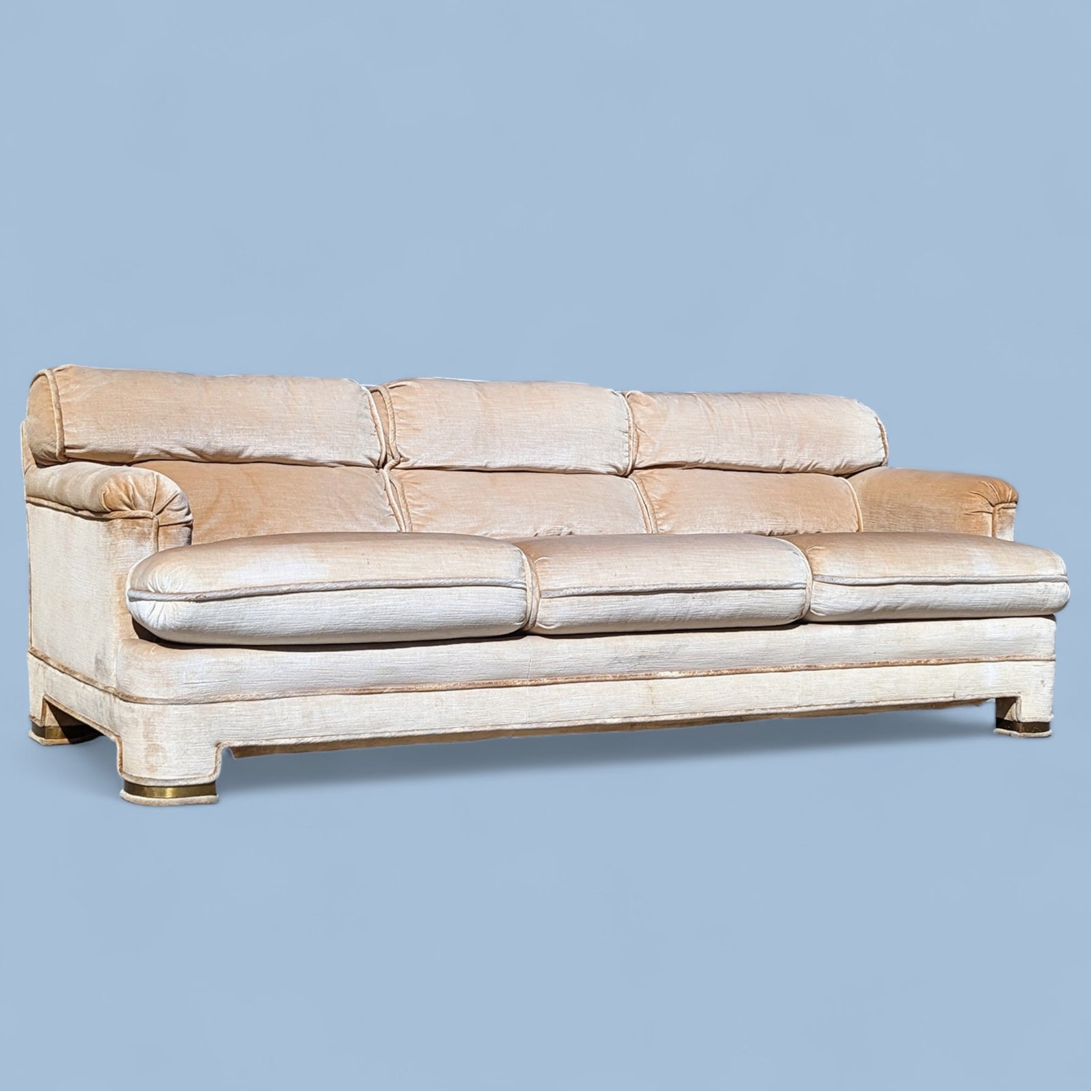 Vintage Sofa by Drexel Heritage, Postmodern, 80s, Velvet, Hollywood ...