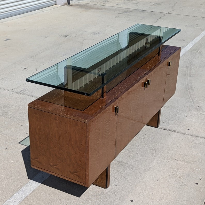 Vintage Bernhardt Buffet Aniline Dyed Birdseye Maple Thick Etsy