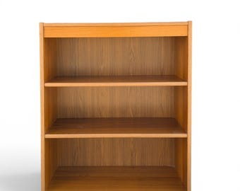 Small Vintage Teak Bookcase, Danish Modern Style Open Shelf Cabinet