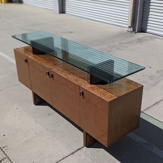 Vintage Bernhardt Buffet Aniline Dyed Birdseye Maple Thick Etsy