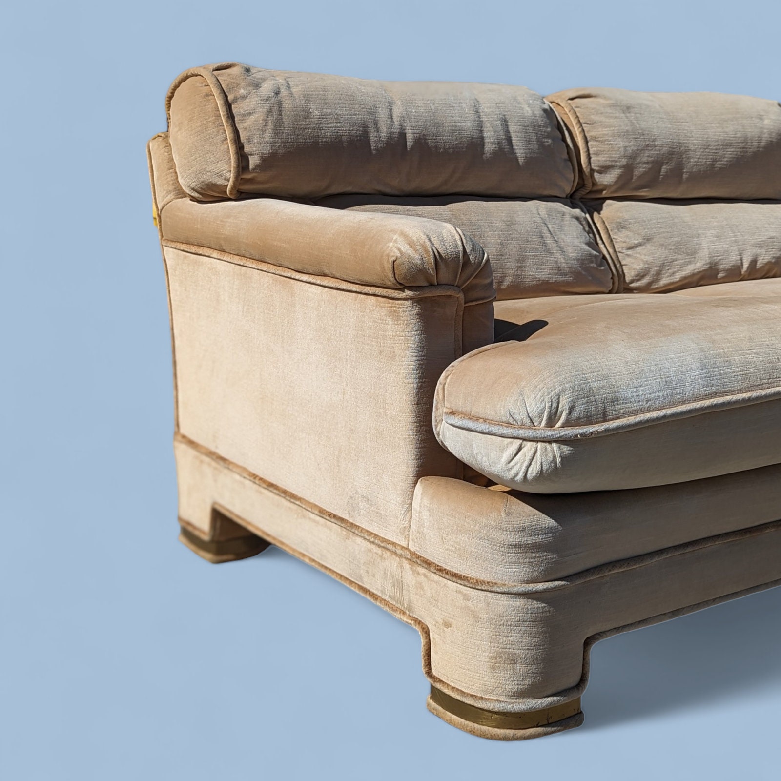 Vintage Sofa by Drexel Heritage, Postmodern, 80s, Velvet, Hollywood ...