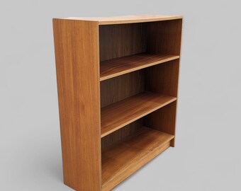 Petite Teak Bookcase, Mid Century, Adjustable shelves, MCM, Storage Cabinet, Bedroom, Living Room