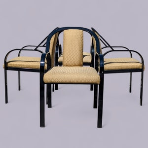 Unique Dining Chairs, Postmodern, Fabric, 80s, Metal Frames, Unique, Kitchen, Italian, Vintage, Mid Century image 10