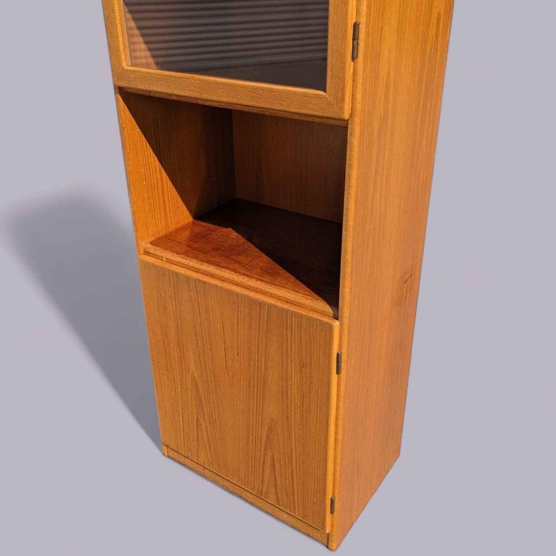 Teak Bookcase, Storage Cabinet, Display, Mid Century, Danish Modern, Vintage, Living Room, Bedroom image 6