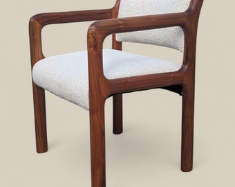 Teak Wood Arm Chair, Mid Century, Vintage Accent Chair, MCM, Danish Modern, Living Room, Office