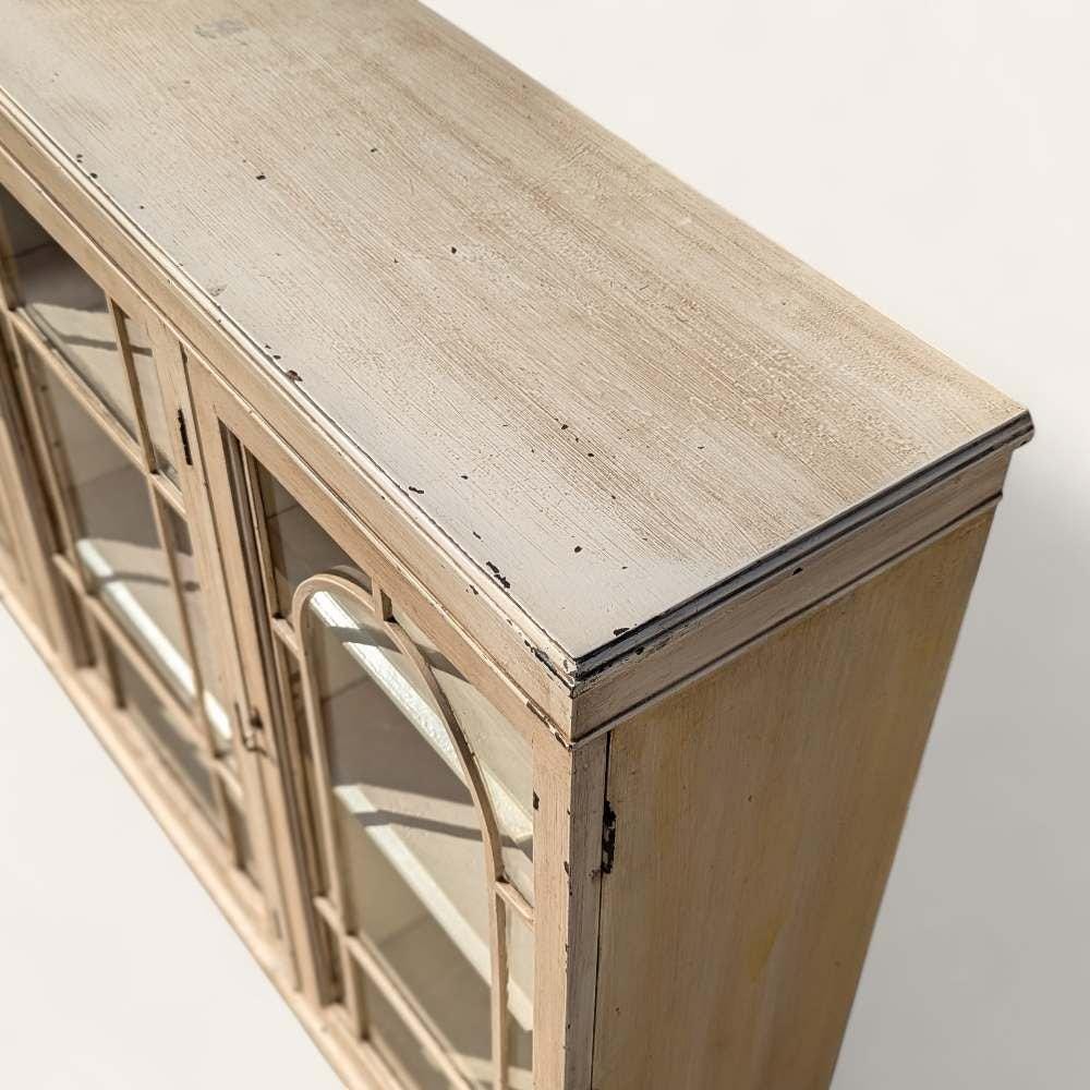 Vitrine Buffet Vintage Style Campagne – Porte En Verre, Bois Et MDF, 191 Cm