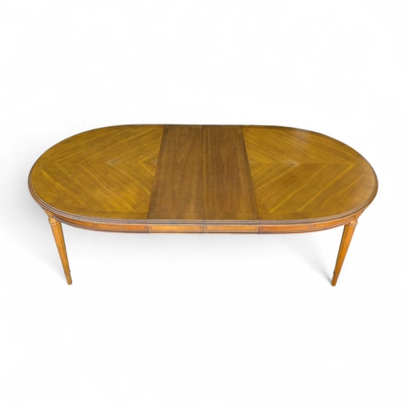 Mid Century Drexel Esperanto Walnut Dining Table With Extension