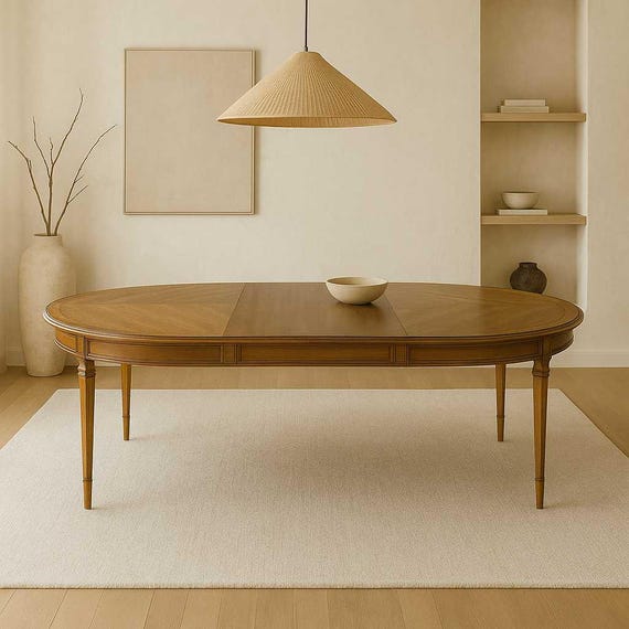 Mid Century Drexel Esperanto Walnut Dining Table With Extension