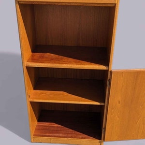 Teak Bookcase, Storage Cabinet, Display, Mid Century, Danish Modern, Vintage, Living Room, Bedroom image 5