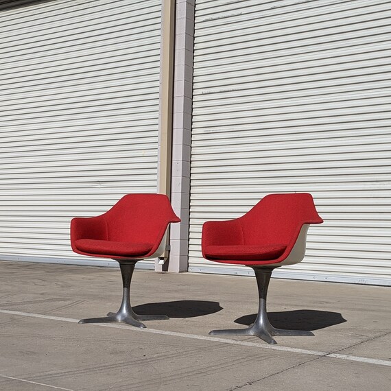Mid Century Space Age Swivel Dining Chairs by Maurice Burke
