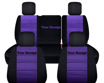 Fit 18 21 Jeep Wrangler Jl Designcovers In Black and Purple Insert With A Customizable Logo choose front rear or complete set