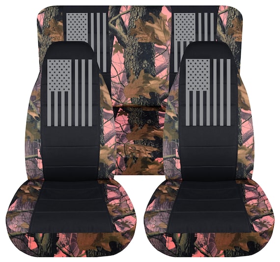 Pink camo 2024 seat covers set