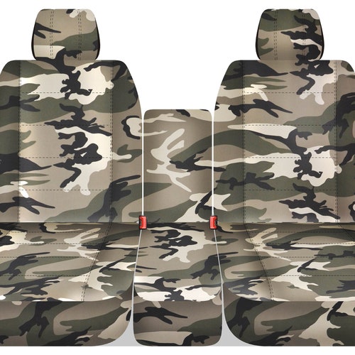 Fits:Dodge - Ram trucks 2011-2018 40-20-40 front seat covers with Headrest Made By Designcovers in shops kryptek camo tan