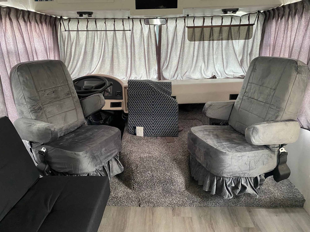 Newmar Dutchstar Motorhome, 2021 Charcoal Seat Covers, 16 Ounce Velour