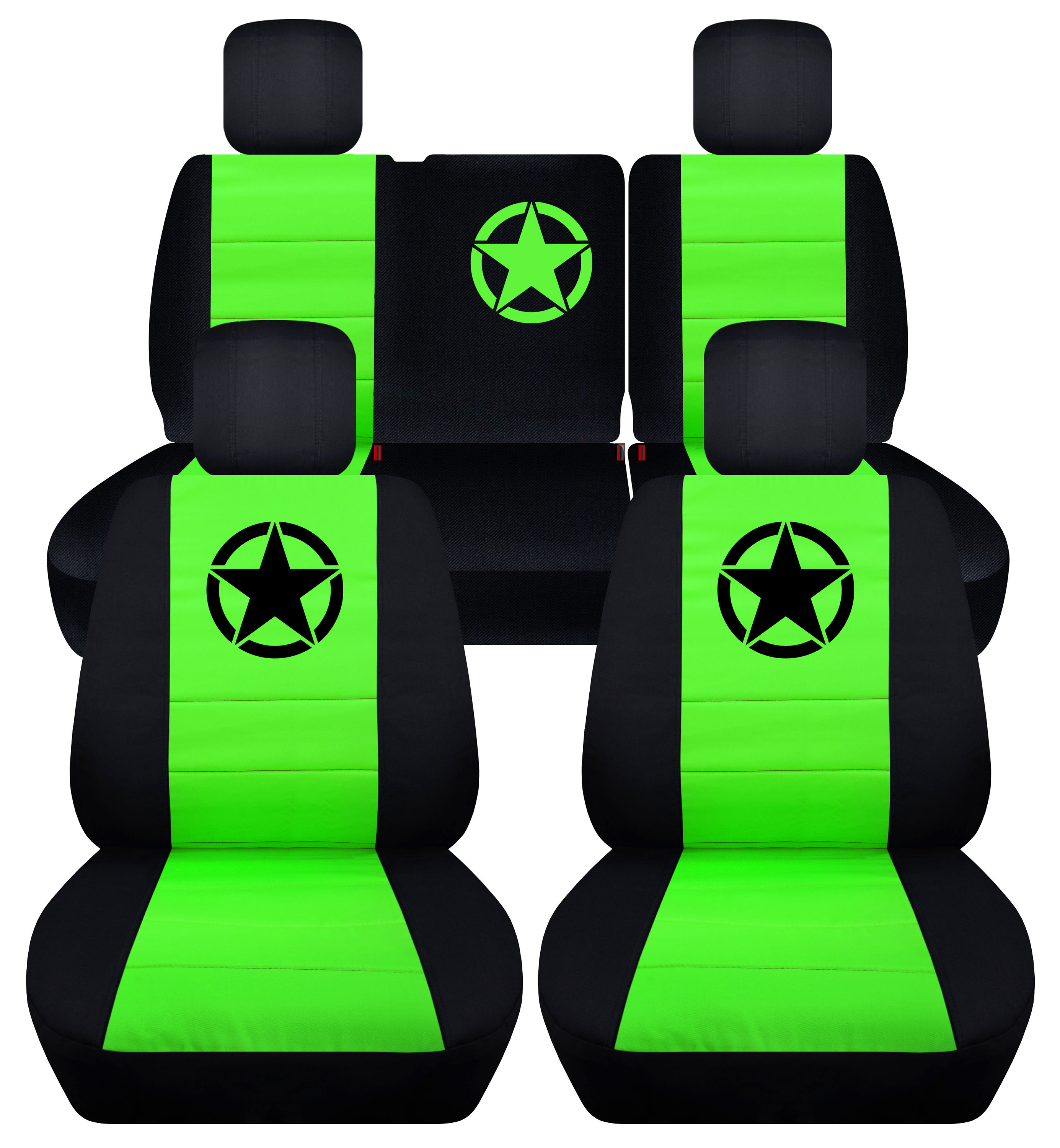 Green jeep sale seat covers