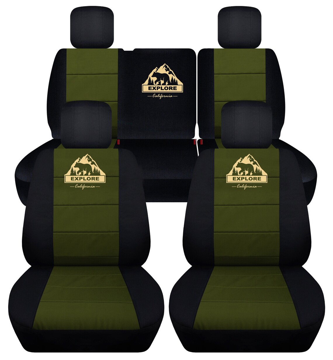 Fit 0810 Jeep Wrangler JK Complete Seat Cover Set Made By Etsy
