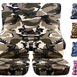 Fit: 87-06 Jeep Wrangler TJ - YJ or LJ (Complete Seat Cover Set) Made By Designcovers In Urban camo designs