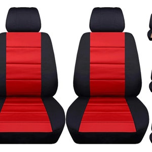 OMP JUEGO DE FUNDAS PARA ASIENTOS DE COCHE - CUBRE ASIENTOS COCHE UNIVERSAL  11 PIEZAS - FUNDAS ASIENTOS COCHE COLOR NEGRO Y ROJO : : Coche y  moto