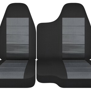 Car seat covers cotton solid charcoal fits 91-97 FORD RANGER 60/40