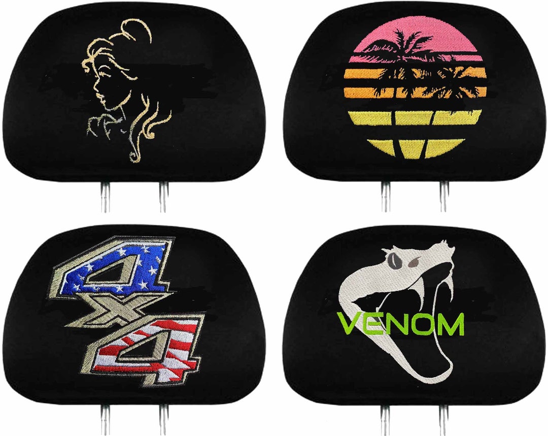 Car or Truck Headrest Covers set of Two With a Choice of Etsy