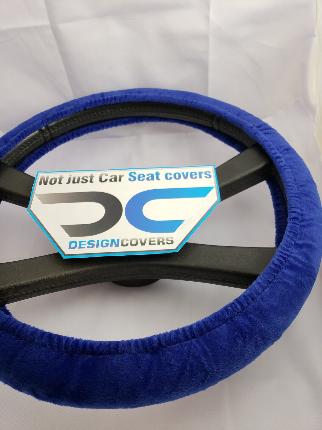 Dark Blue Steering Wheel Cover Made From a Nice and Soft Velour