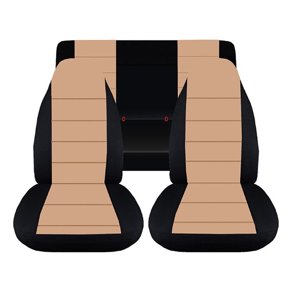 Jeep Wrangler Seat Covers >> Fit 87 95 Jeep Wrangler Yj Complete Seat Cover Set Made By Designcovers In Black Tan Centered With Safari Logo Jeep Wrangler Seat Covers >> Fit 87 95 Jeep Wrangler Yj Complete Seat Cover Set Made By Designcovers In Black Tan Centered With Safari Logo
