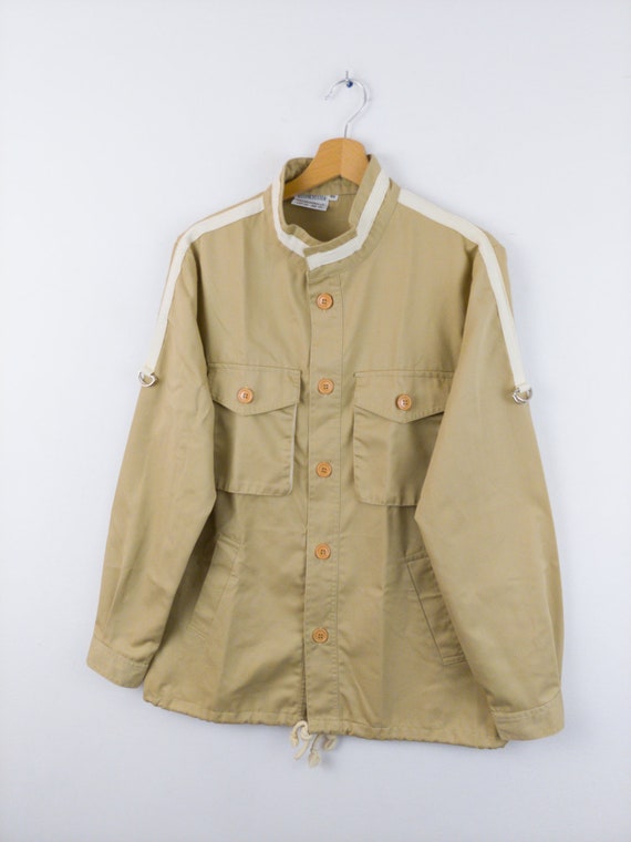 BEIGE M65 WORK Jacket • 70s 80s • Workwear Utility Sh… - Gem