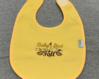 Baby's first Fall Bib size 3-12 mos