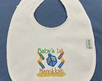 Baby's 1st Hanukkah Bib size 3-12 mos