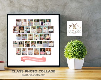 School Photo Collage | School Photo Display |  Teachers Gift | Customized Class Photo Collage | School Graduation Photo | End of Year Gift