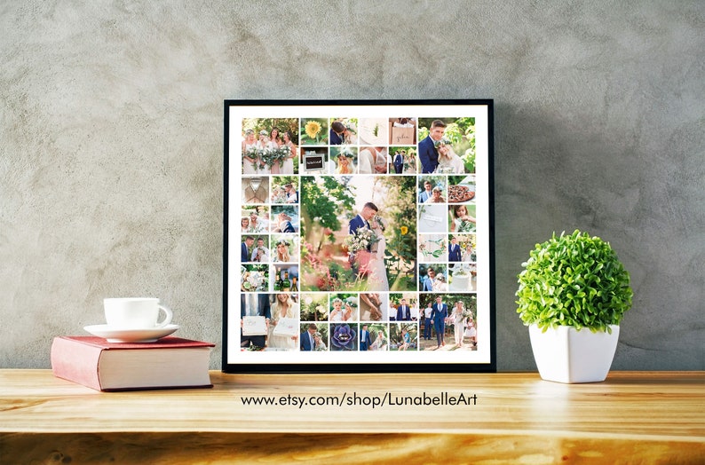 Photo Collage Template Template Custom Photo Etsy