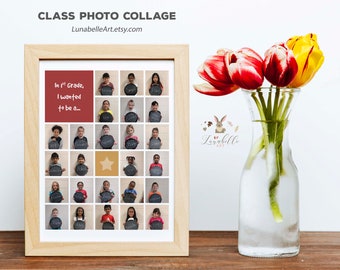 School Photo Collage | School Photo Display |  Teachers Gift | Customized Class Photo Collage | School Graduation Photo | End of Year Gift