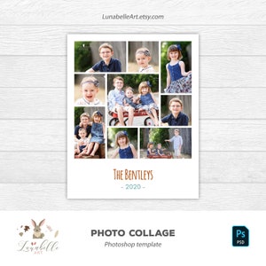 Photo Collage Template | Photoshop Template | Custom Photo Collage | Mood Board Template | Photoshop Collage | Custom Collage
