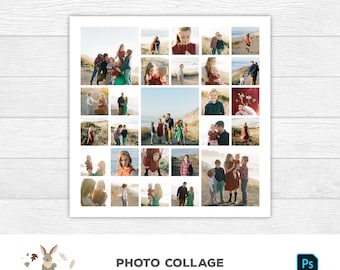 Modello di collage fotografico / Modello Photoshop / Collage fotografico personalizzato / Modello Mood Board / Collage Photoshop / Collage personalizzato