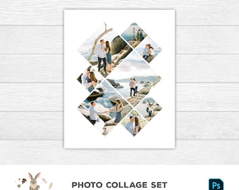 Storyboard 8x10 (4 files) | Photoshop Collage Set | Photo Collage Template | Photo Album Template | Mood Board Template | Photoshop Template