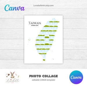 Taiwan Collage | Taiwan Photo Collage | Taiwan Map Photo Collage | Travel Photo Collage | Destination Photo Collage | Holiday Photo Template