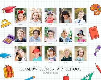 School Photo Collage | School Photo Display |  Teachers Gift | Customized Class Photo Collage | School Graduation Photo | End of Year Gift