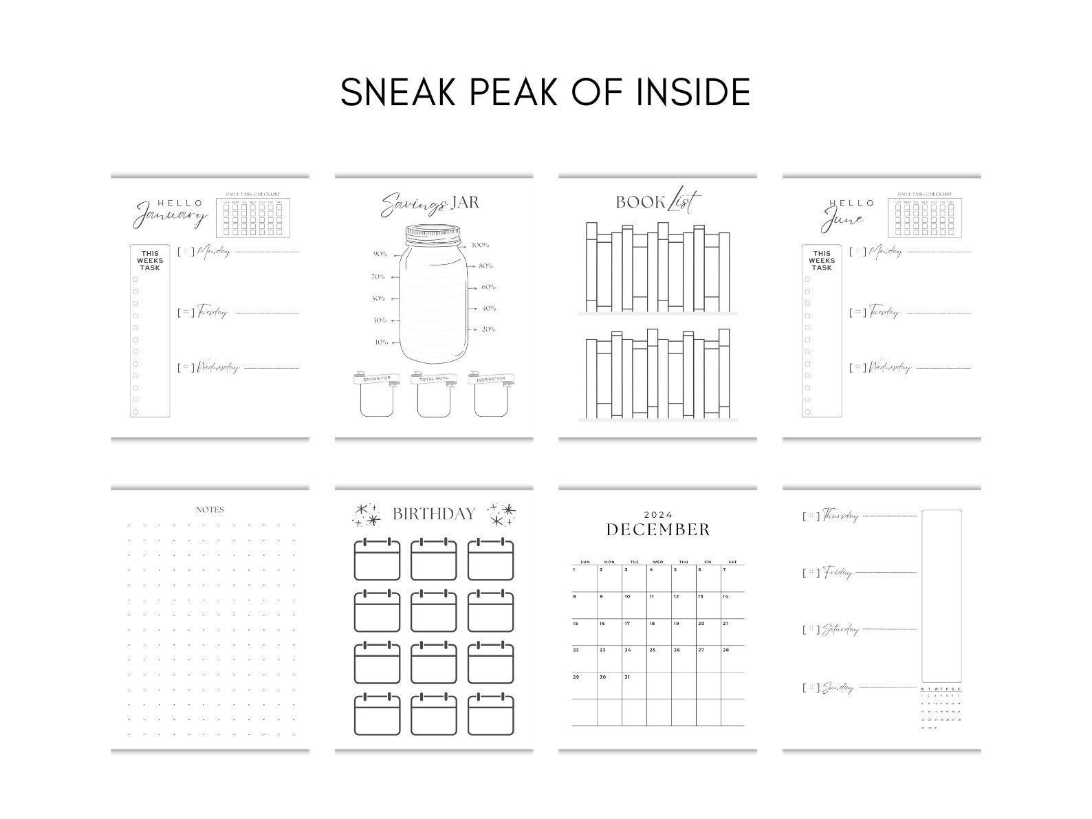 2024 BULLET JOURNAL Printable Bullet Journal Etsy