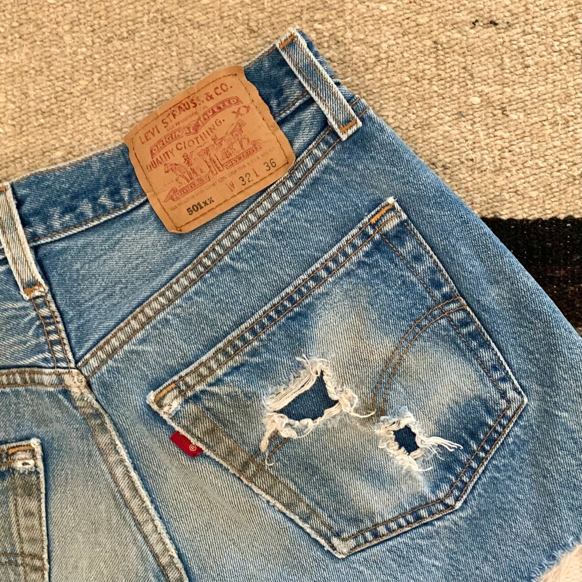 Vintage 90s Levi's Jeans 501xx Cutoff Denim Shorts | Etsy