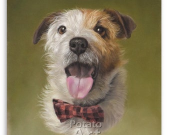 Custom 12x16 inch pet portrait / dog portrait / animal portrait / pastel pencil drawing / handmade original art