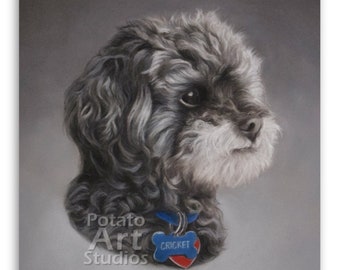 Custom 9 x 12 inch pet portrait / cat portrait / dog portrait / animal portrait / pastel pencil drawing / handmade original art