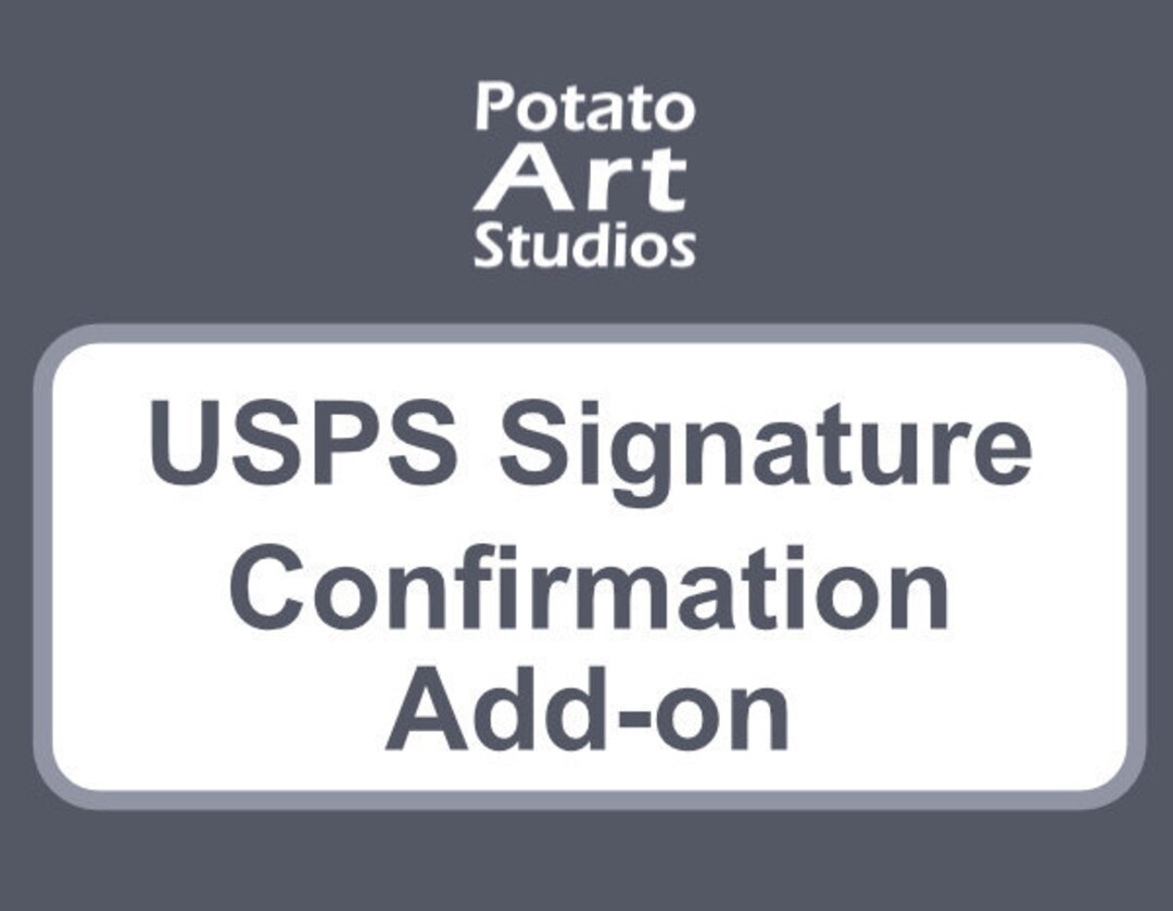 USPS Signature Confirmation Addon Etsy