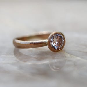 1 Ct Ethical Diamond | 14k Recycled Gold Solitaire Engagement Ring | Sandcast—One-of-a-kind image 7