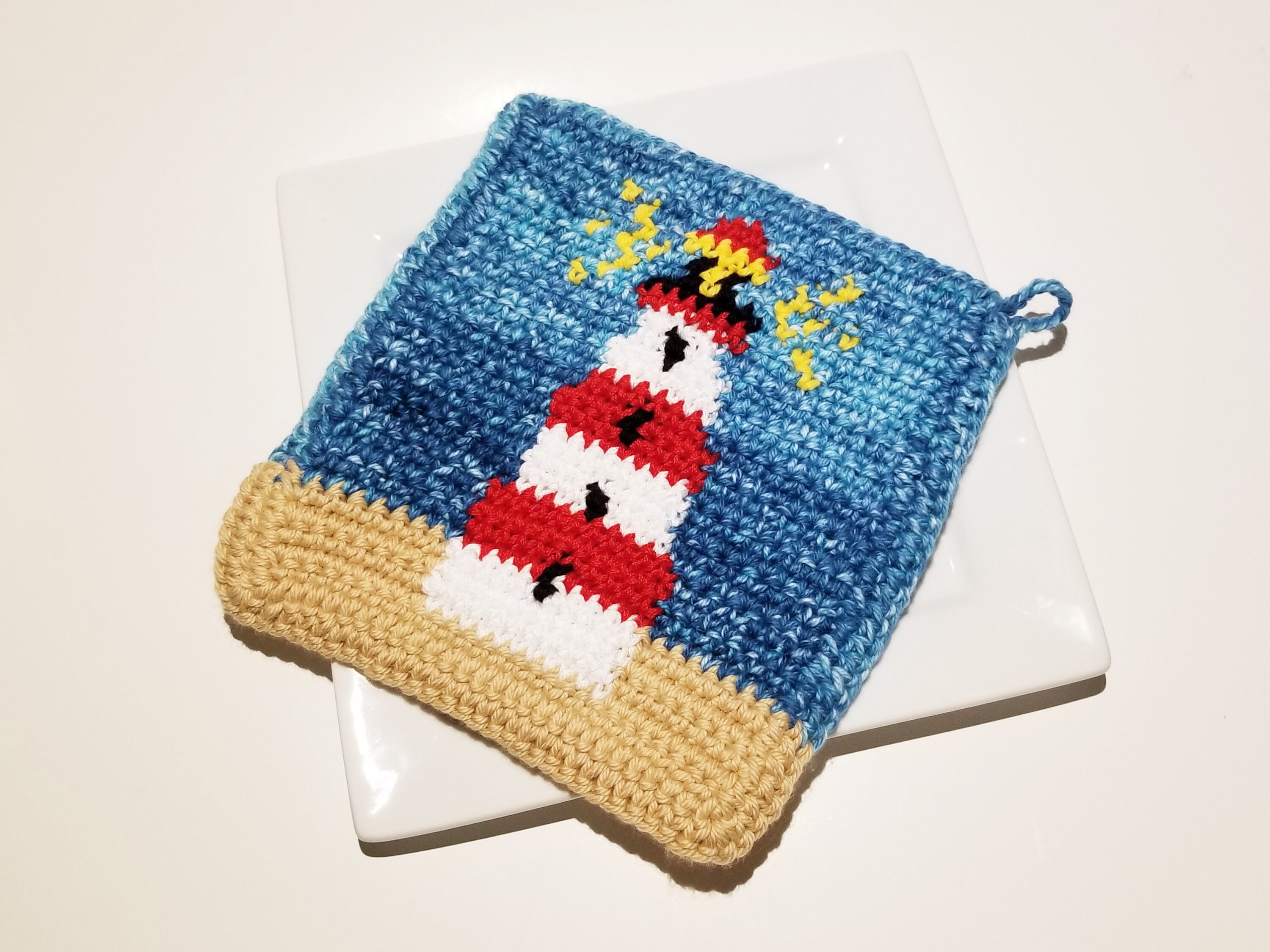 Lighthouse Crochet Pattern Nautical Potholders Single Crochet Etsy