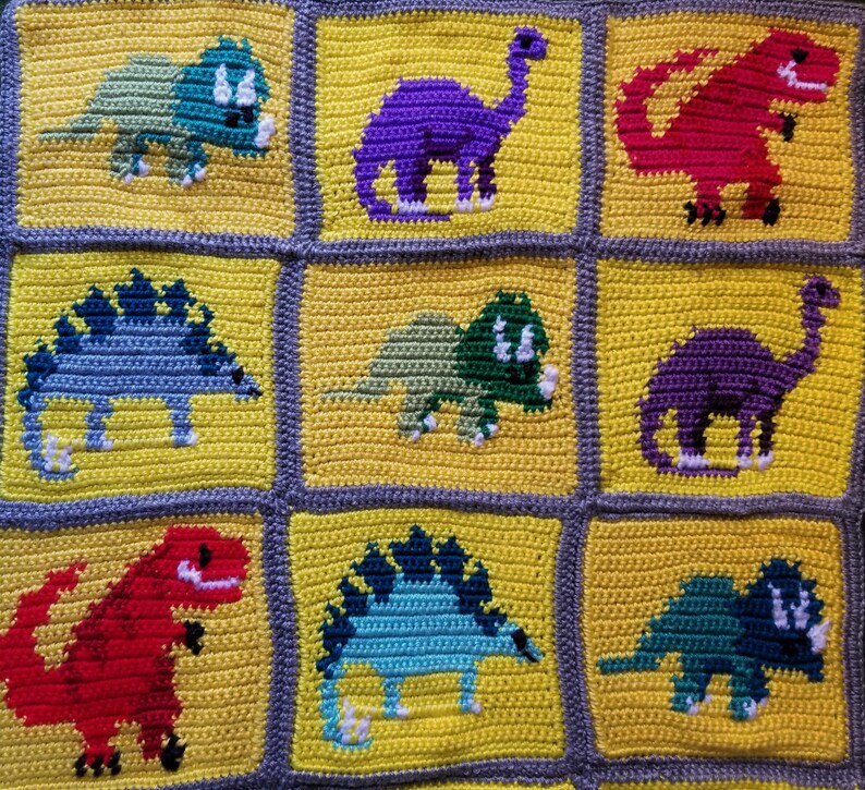 T-Rex Tyrannosaurus Rex Baby Blanket Square Quilt Square ...