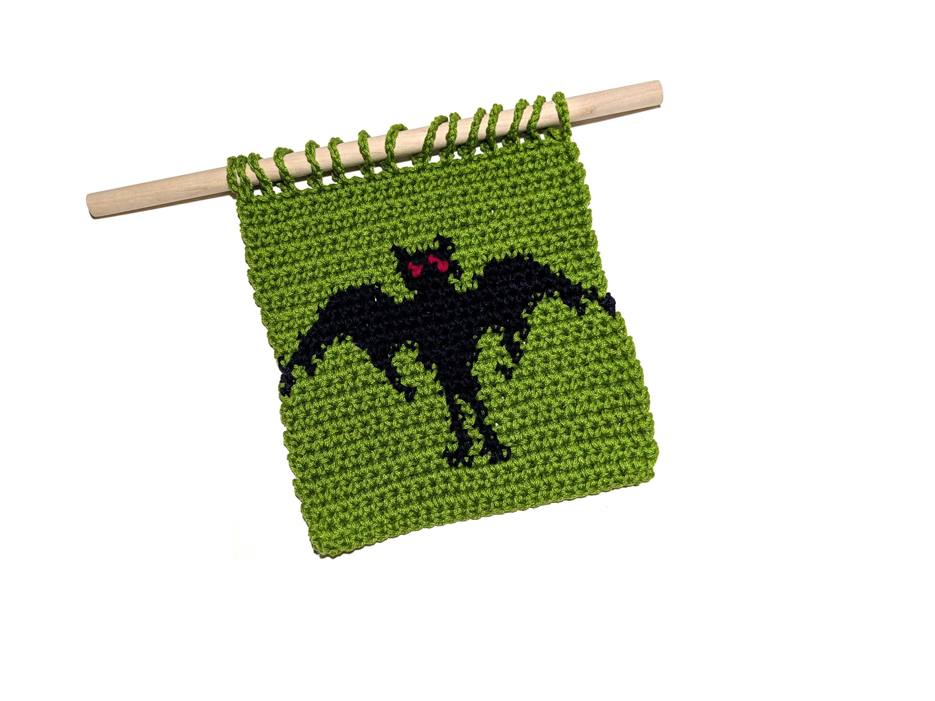 Mothman Graph Mothman Crochet Pattern, Mini Wall Hanging, Wall Decor Art Single ...
