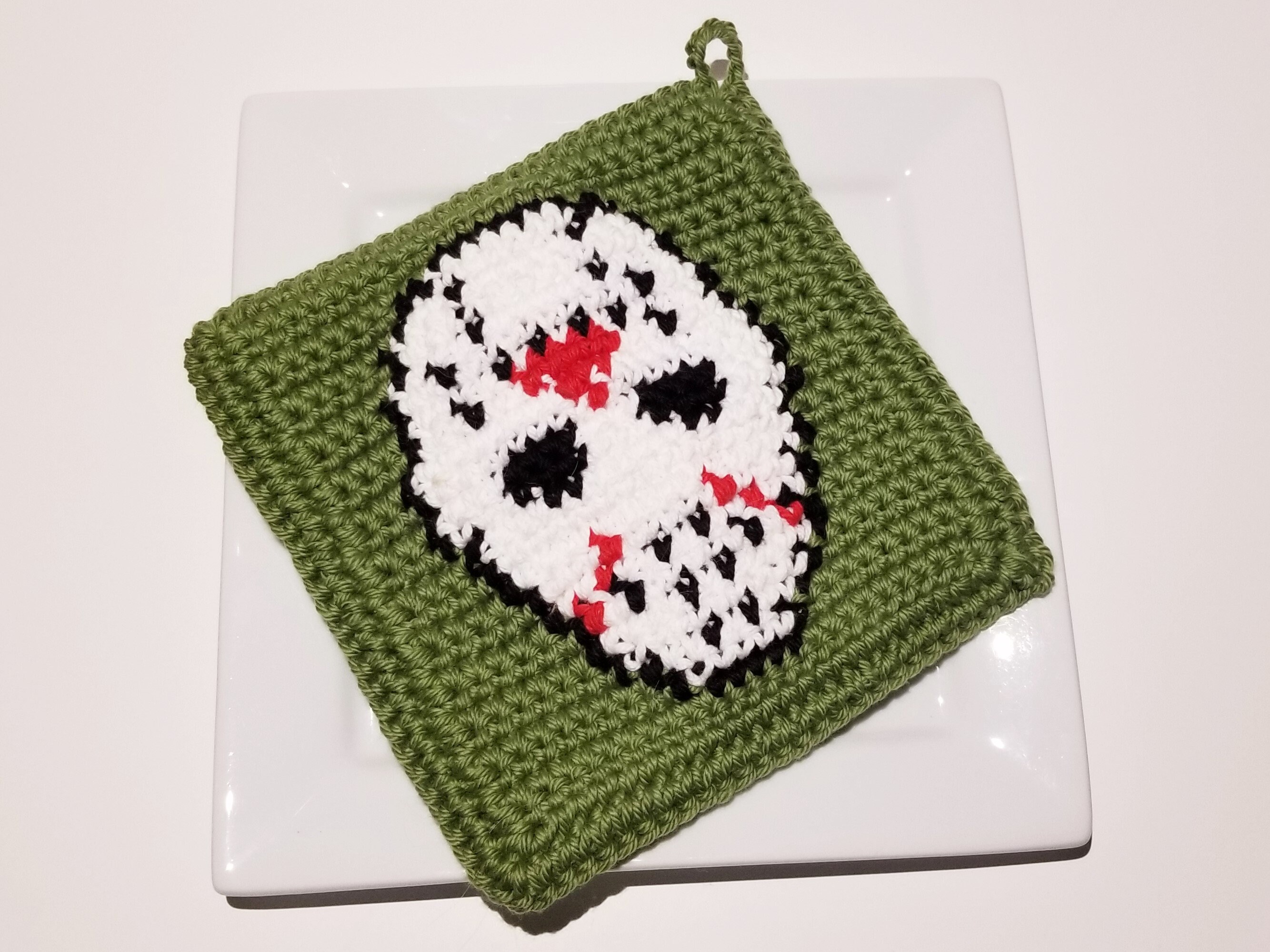 13+ Fun Crochet Patterns Jason Crochet Pattern Friday the 13th Potholder PDF Crochet Pattern